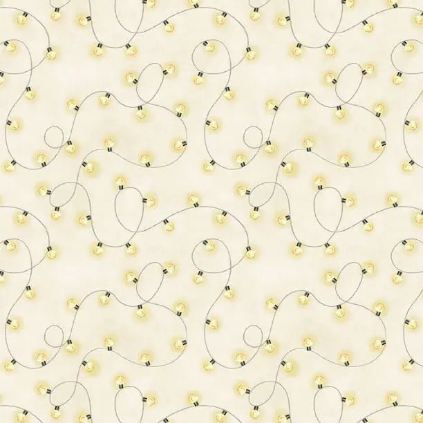 Evergreen Escape String Lights All Over Sand Cotton 44"/45" Fabric Per Yard - Choice Fabrics3059-20064-259