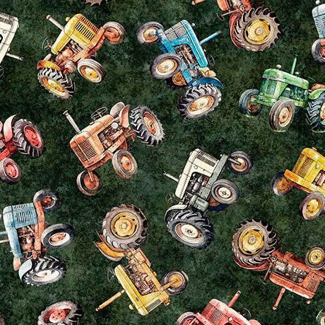 Evergreen Tractors Lil Farmers Cotton 44"/45" Fabric Per Yard - Choice Fabrics2600-31968-F