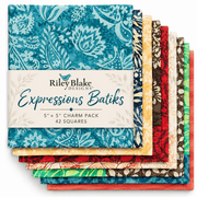 Expressions Batiks by Riley Blake - Charm Pack (42 Squares) - Choice FabricsEXPRESSIONS-5X5-1