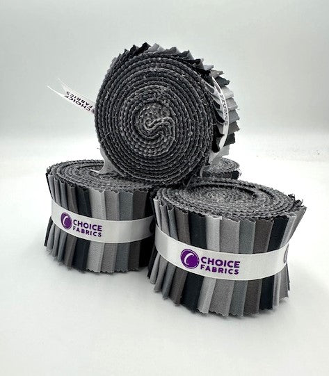 Supreme Solids - 2.5" Roll - Greys II (20 cuts) - Choice FabricsFE-62273-014