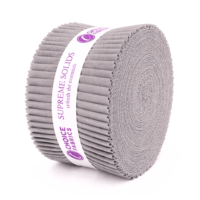 Supreme Solids - 2.5" Roll - Light Ash Gray (40 strips) - Choice FabricsFE-62278-007