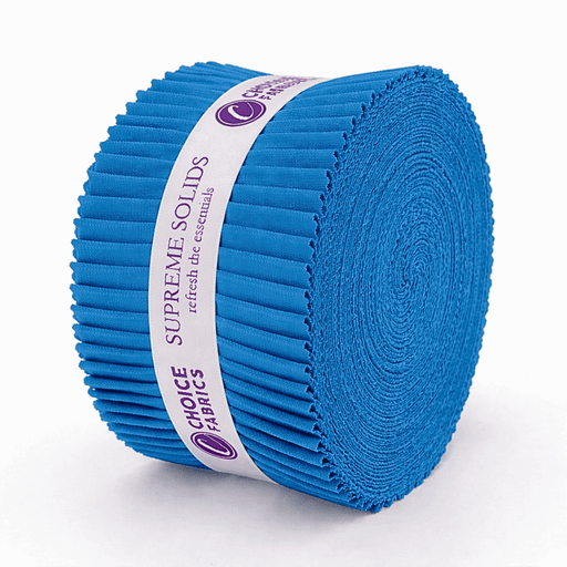 Supreme Solids - 2.5" Roll - Blue Jewel (20 cuts) - Choice FabricsFE-62278-010