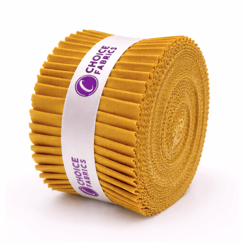 Supreme Solids - 2.5" Roll - Golden Rod (40 Strips) - Choice FabricsFE-62282-011