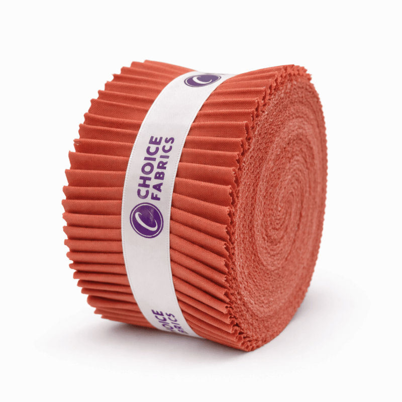 Supreme Solids - 2.5" Roll - Terracotta (40 Strips) - Choice FabricsFE-62282-017
