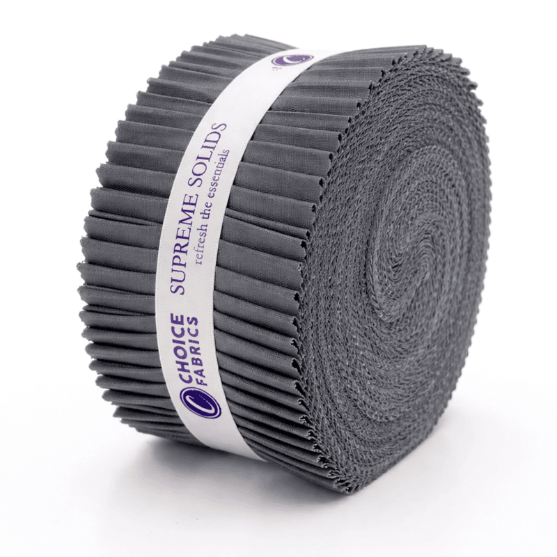 Supreme Solids - 2.5" Roll - Dark Grey (40 Strips) - Choice FabricsFE-62282-034