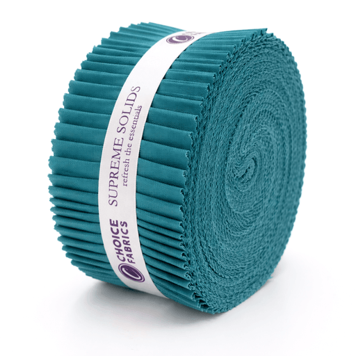 Supreme Solids - 2.5" Roll - Teal (40 Strips) - Choice FabricsFE-62282-037