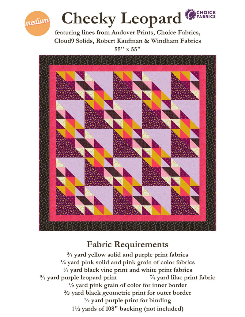 Cheeky Leopard Quilt Kit - Choice FabricsFE-81118-001