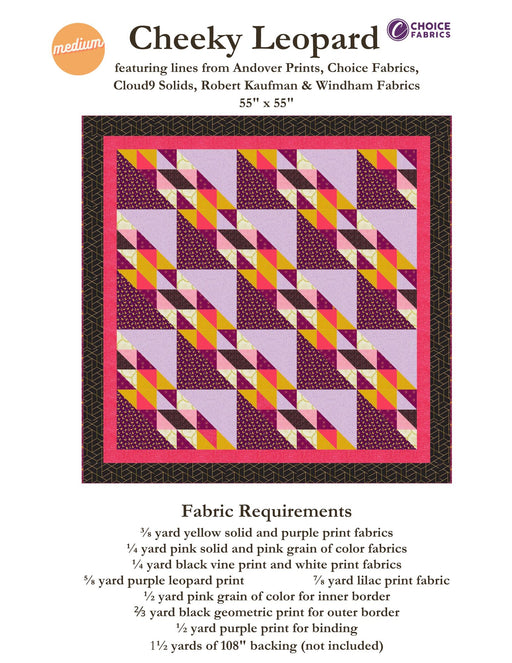 Cheeky Leopard Quilt Kit - Choice FabricsFE-81118-001