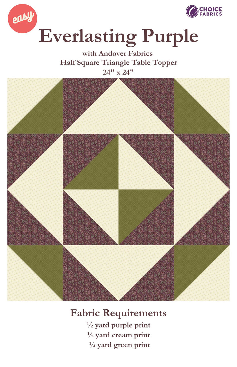 Everlasting Purple HST Table Topper - FE - 81133 - 001 - Choice Fabrics