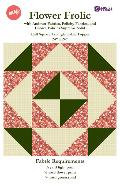 Flower Frolic HST Table Topper - FE - 81135 - 001 - Choice Fabrics