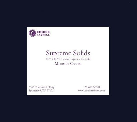 Supreme Solids - 10" Squares - Navy (42 Squares) - Choice FabricsFE-81200-004