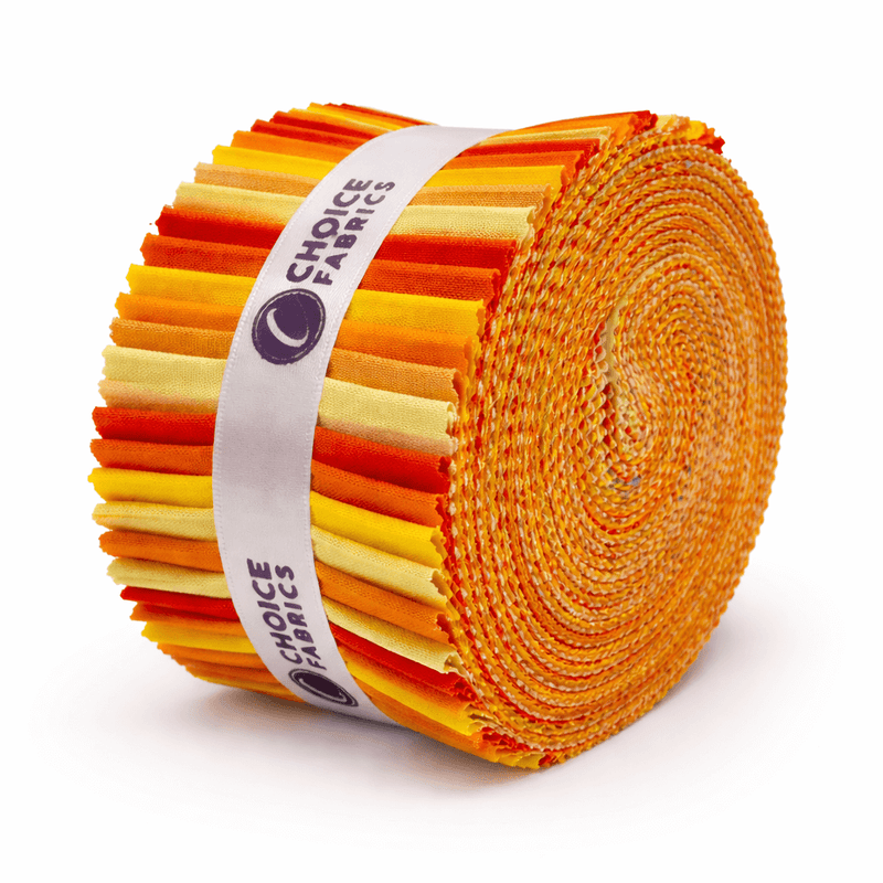 Supreme Solids - 2.5" Roll - Citrus (40 Strips) - Choice FabricsFE-62281-009