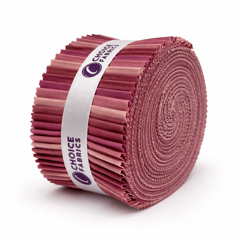 Supreme Solids - 2.5" Roll - Rustic Rose (40 Strips) - Choice FabricsFE-ROSE-001