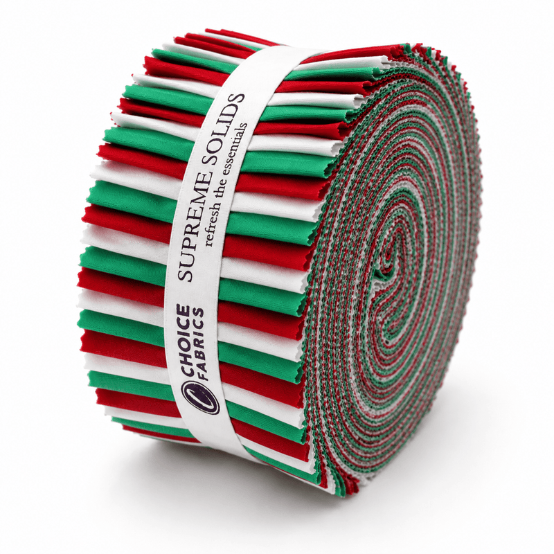 Supreme Solids - 2.5" Roll - Christmas (40 Strips) - Choice FabricsFE-XMAS-001