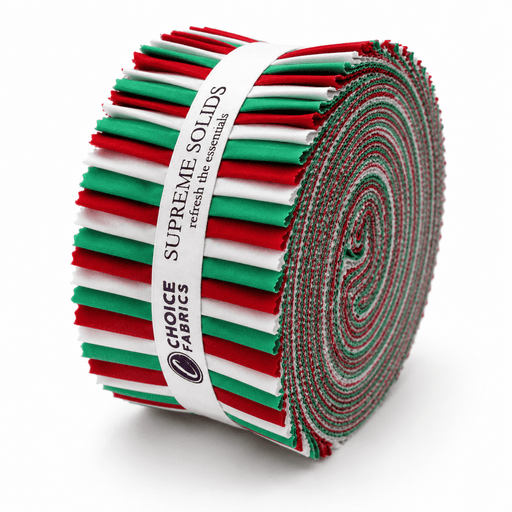 Supreme Solids - 2.5" Roll - Christmas (40 Strips) - Choice FabricsFE-XMAS-001