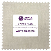 Grain of Color 108" - White on Cream - Choice FabricsFF-63302-A02
