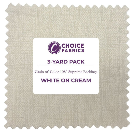 Grain of Color 108" - White on Cream - Choice FabricsFF-63302-A02