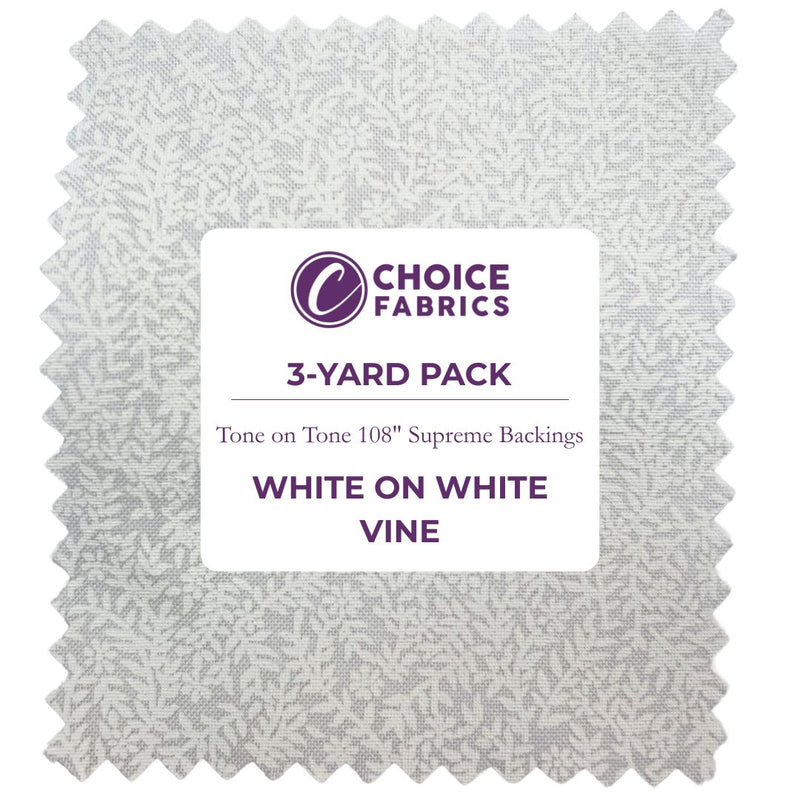 Supreme Tones 108" - White on White - Choice FabricsFF-63303-001