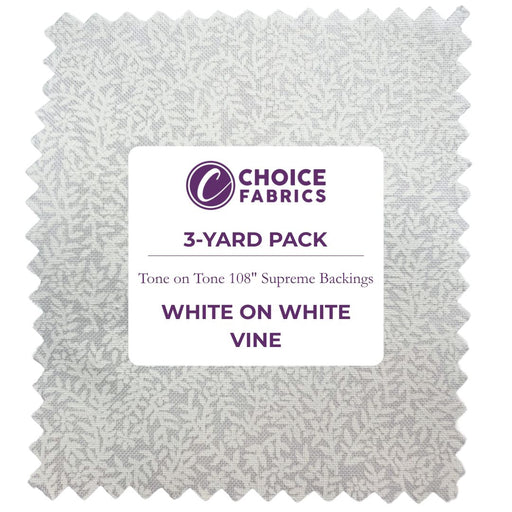 Supreme Tones 108" - White on White - Choice FabricsFF-63303-001