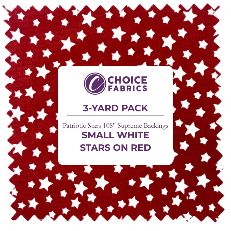 Patriotic Stars 108" - Red/White - Choice FabricsFF-63305-200