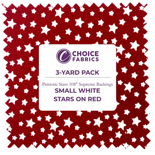 Patriotic Stars 108" - Red/White - Choice FabricsFF-63305-200