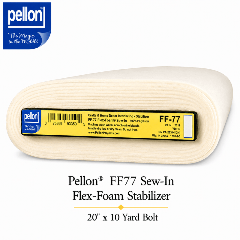 Pellon® FF77 Sew-In Flex-Foam Stabilizer – 20" x 10 Yard Bolt - Choice FabricsDSFF77-2010