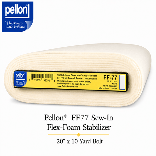 Pellon® FF77 Sew-In Flex-Foam Stabilizer – 20" x 10 Yard Bolt - Choice FabricsDSFF77-2010