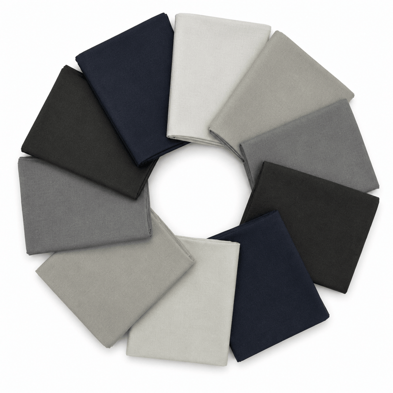 Supreme Solids - Fat Quarter Bundle - 10 pack (Thunderstorm Clouds)
