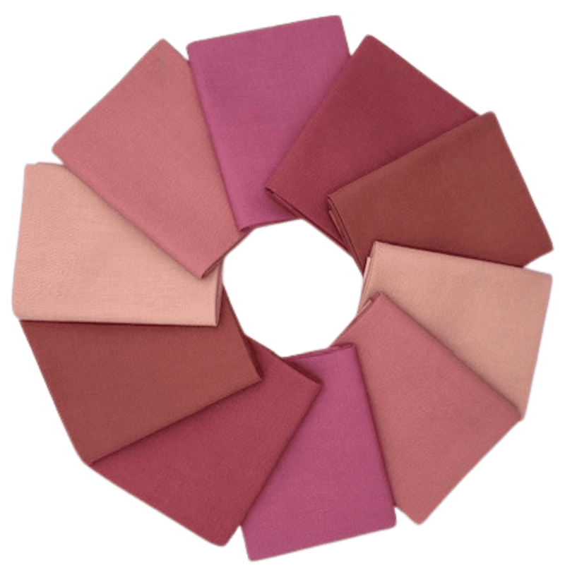 Supreme Solids - Fat Quarter Bundle - 10 pack (Rustic Rose) - Choice FabricsFQ-62274-016
