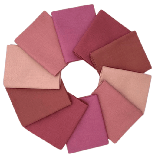 Supreme Solids - Fat Quarter Bundle - 10 pack (Rustic Rose) - Choice FabricsFQ-62274-016