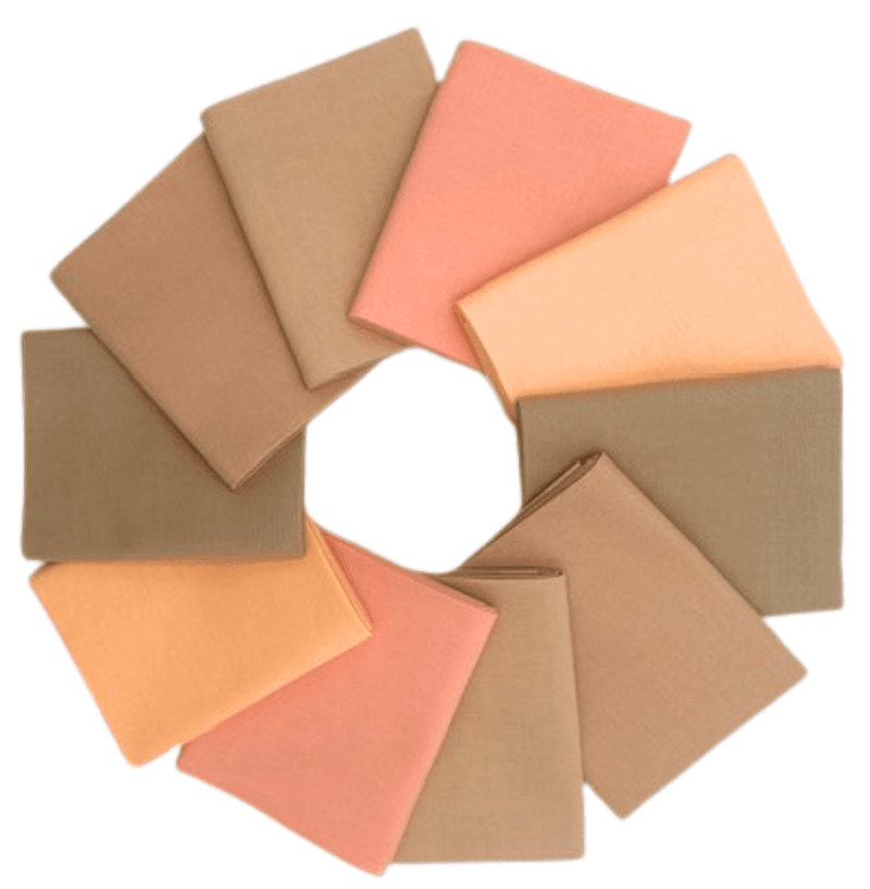 Supreme Solids - Fat Quarter Bundle - 10 pack (Peach Fuzz) - Choice FabricsFQ-62274-019