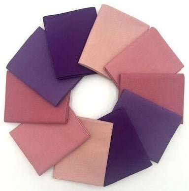 Supreme Solids - Fat Quarter Bundle - 10 pack (Sugar Plum) - Choice FabricsFQ-62274-024