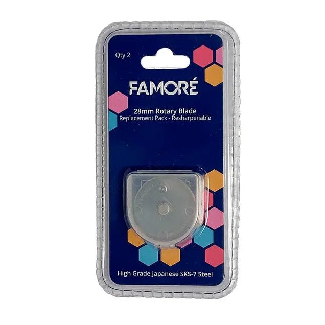 Famoré 28mm Rotary Cutter Replacement Blades - Pack of 2 - Choice Fabrics428SK-2PK