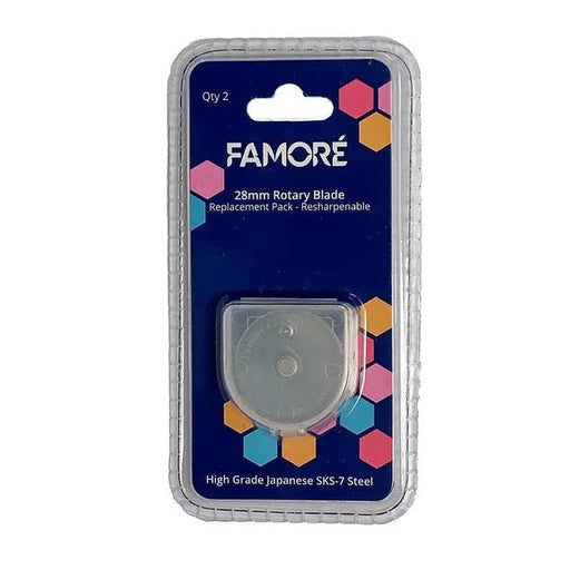 Famoré 28mm Rotary Cutter Replacement Blades - Pack of 2 - Choice Fabrics428SK-2PK