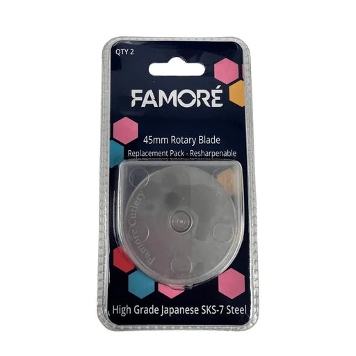 Famoré 45mm Rotary Cutter Replacement Blades - Pack of 2 - Choice Fabrics400SK-2PK