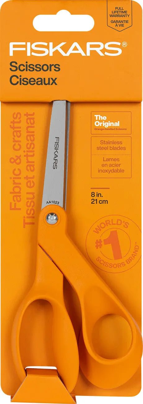 Fiskars All Purpose Bent Right Handed Scissor 8in - Choice FabricsCDS-1069755