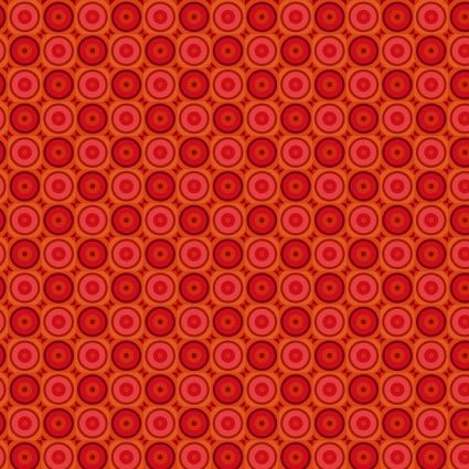 Flock Together Circle Square Red Cotton 44"/45" Fabric Per Yard - Choice FabricsIBF10FT-1