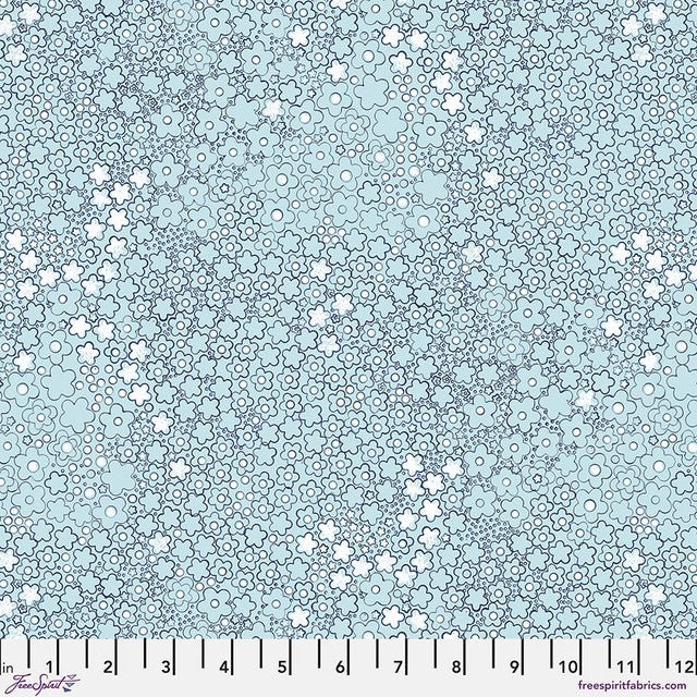Flora Dora Seafoam Flourish And Bloom 44"/45" Cotton Fabric Per Yard - Choice FabricsPWHP006.SEAFOAM
