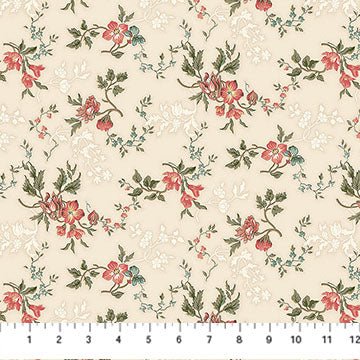 Floral Trail Multi Cream Manoir Antiques Road Show 44"/45" Cotton Fabric Per Yard - Choice Fabrics28969-11