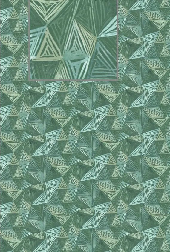 Floralscape - Geometric Teal Cotton 44"/45" Fabric Per Yard - Choice Fabrics3049-15733-474