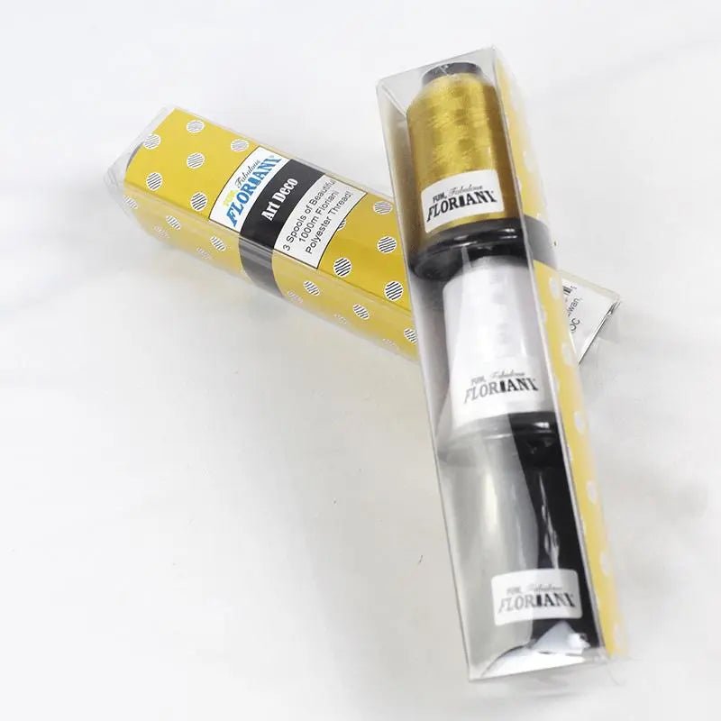 Floriani Thread 3 SPOOL SET - ART DECO Black & White - Choice FabricsRNKDS-FSP-3AD