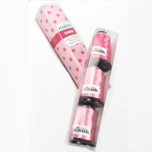 Floriani Thread 3 SPOOL SET - CARNATION PINK - Choice FabricsRNKDS-FSP-3CARN