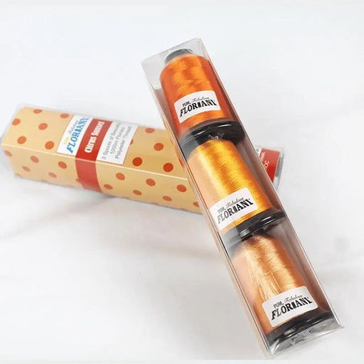 Floriani Thread 3 SPOOL SET - CITRUS SUNSET ORANGE - Choice FabricsRNKDS-FSP-3CS