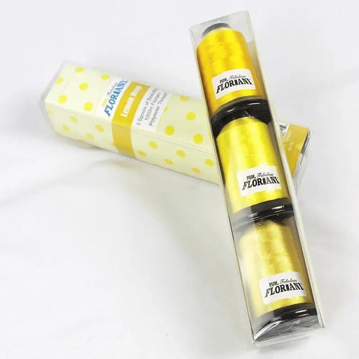 Floriani Thread 3 SPOOL SET - LEMON DROP YELLOW - Choice FabricsRNKDS-FSP-3LD