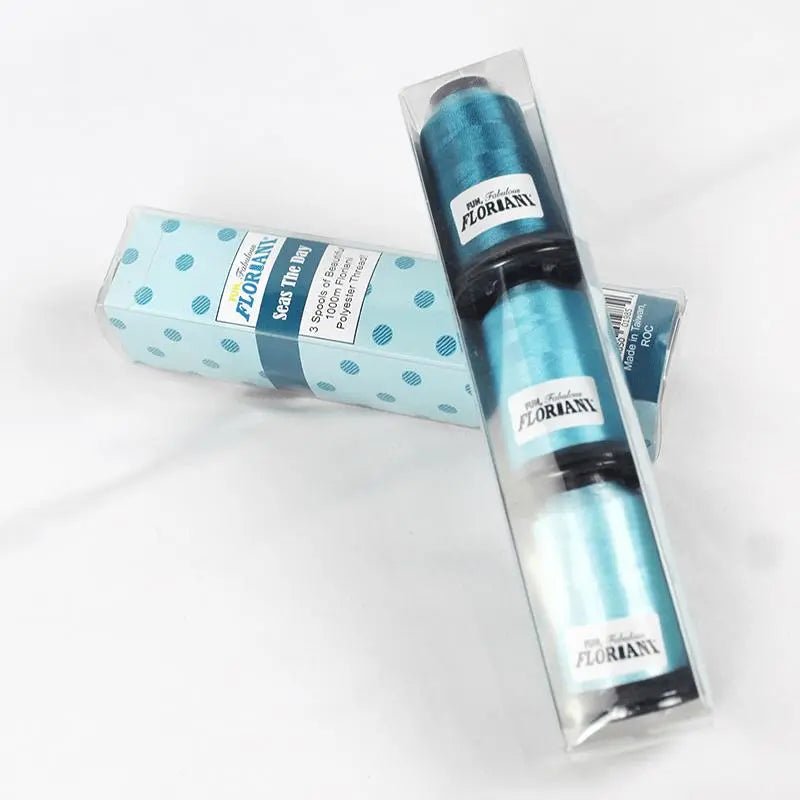 Floriani Thread 3 SPOOL SET - SEAS THE DAY AQUA - Choice FabricsRNKDS-FSP-3STD