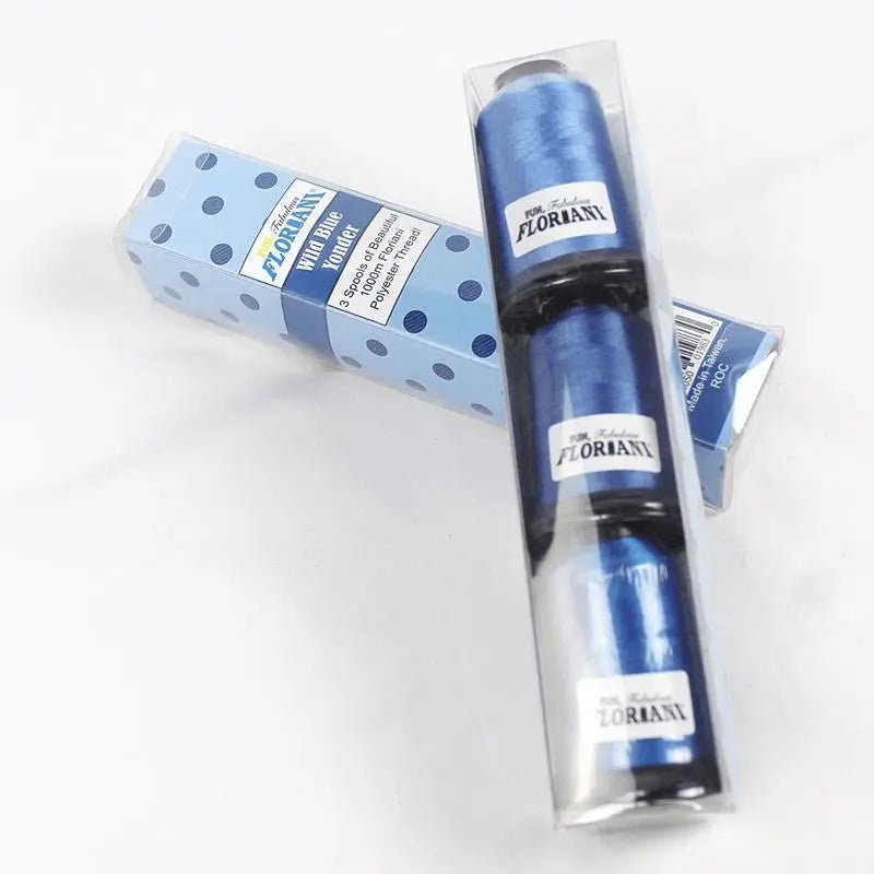 Floriani Thread 3 SPOOL SET - WILD BLUE YONDER BLUE - Choice FabricsRNKDS-FSP-3WBY