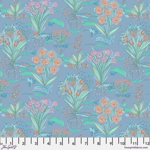 Flourish And Bloom Garden Periwinkle 44"/45" Cotton Fabric Per Yard - Choice FabricsPWHP010.PERIWINKLE