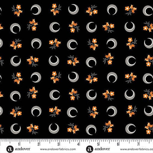 Flower Moon Black Nightfall 44"/45" Cotton Fabric Per Yard - Choice FabricsA-10204-K