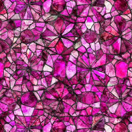 Fuschia Mosaic Blender Lumenique 44"/45" Cotton Fabric Per Yard - Choice Fabrics2600-31942-PL