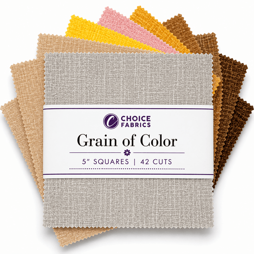 Grain of Color - 5x5 Charm Pack - Harvest (42 Squares) - Choice FabricsGRAIN-5X5-2